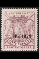 BRITISH EAST AFRICA  1897 50r Mauve, Queen Victoria, Overprinted "Specimen", SG 99s, Fine Mint, Horizontal Gum Bend. For - Vide