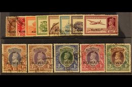 1939  Geo VI Set Complete, Overprinted "Kuwait", SG 36/51w, Very Fine Used. (13 Stamps) For More Images, Please Visit Ht - Kuwait