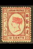 1880-82  12c. Carmine Position 10, SG 9, Fine Unused Without Gum, Ex. Cassels. For More Images, Please Visit Http://www. - Borneo Septentrional (...-1963)