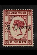 1885  (June) 2c On 8c Carmine Surcharge, SG 23, Fine Mint, Very Fresh. For More Images, Please Visit Http://www.sandafay - North Borneo (...-1963)