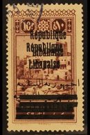1928  10p Plum, Tripoli, Variety "entire Overprint Double", SG 134b, Very Fine Used. For More Images, Please Visit Http: - Liban