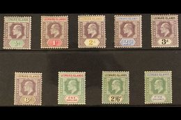 1902  KEVII (wmk Crown CA) Complete Set, SG 20/28, Very Fine Mint, Extremely Lightly Hinged. (9 Stamps) For More Images, - Leeward  Islands