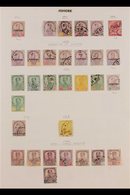JOHORE  1884-1965 USED COLLECTION Presented On Album Pages That Includes Sultan Bakar Ranges To 6c With Both "Kemahkotaa - Other & Unclassified