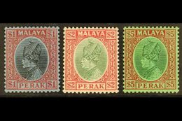 PERAK  1935 $1 - $5 Sultan High Values, SG 100/102, Very Fine Mint. (3 Stamps) For More Images, Please Visit Http://www. - Other & Unclassified