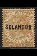 SELANGOR  1882 2c Brown, Wmk CA, SG 13, "Narrow Letters", Fine Used. For More Images, Please Visit Http://www.sandafayre - Andere & Zonder Classificatie