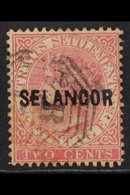 SELANGOR  1883 2c Pale Rose, SG 22 "N Wide", Fine Used. For More Images, Please Visit Http://www.sandafayre.com/itemdeta - Otros & Sin Clasificación