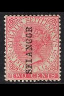 SELANGOR  1885 2c Pale Rose, SG 38, Ovpt Vertical, "worn L" Fresh Mint. For More Images, Please Visit Http://www.sandafa - Sonstige & Ohne Zuordnung