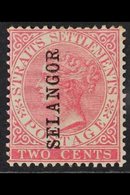 SELANGOR  1885 2c Pale Rose, SG 38, Ovpt Vertical, Very Fine Mint. For More Images, Please Visit Http://www.sandafayre.c - Andere & Zonder Classificatie