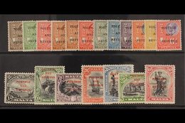 1928  Postage And Revenue Overprint Set Complete, SG 174/92, Very Fine Mint. (19 Stamps) For More Images, Please Visit H - Malte (...-1964)