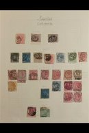 1859-91 "B53" POSTMARKS STUDY COLLECTION  On Pages, Showing The Various Types, Incl. On 1859-61 6d Blue (2) And 6d Purpl - Maurice (...-1967)