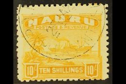 1924-48  10s Yellow On Greyish Paper, SG 39A, Fine Cds Used For More Images, Please Visit Http://www.sandafayre.com/item - Nauru