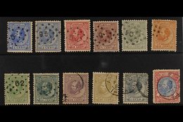 1872-91  William III Definitives Complete Basic Set To 2½g, Between SG 80 And SG 106, Used, The Odd Minor Fault. (12 Sta - Other & Unclassified