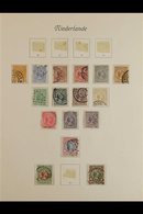 1890-1939 WILHELMINA COLLECTION CAT 2300+ EURO.  Presented On Printed Pages & Includes 1891-98 Queen Set To 2.50g, 1906  - Other & Unclassified