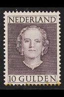 1949  10g Slate-violet Juliana Definitive Top Value, SG 701, Never Hinged Mint, Some Staining At Foot Near Bottom Perfs. - Other & Unclassified