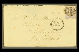 1857 INWARD MAIL  1857 (10 Nov) Env With Part Flap Removed, From London To Papawai Bearing GB 6d Lilac (SG 68), Tied By  - Other & Unclassified
