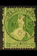 1864  1s Deep Green, Perf 12½, Wmk Large Star, SG 123, Very Fine Used With Neat Upright Wellington Cds Cancel. For More  - Otros & Sin Clasificación
