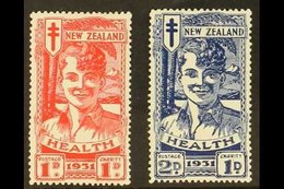 1931  1d+1d  Scarlet And 2d+2d Blue "Smiling Boy" Health Set, SG 546/547, Very Fine Mint. (2 Stamps) For More Images, Pl - Autres & Non Classés