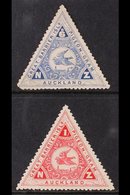 PIGEON POST  1899 6d Blue & 1s Red Pigeon - Gram, CP VP7/8, (6d No Gum) Mint With Faults. (2 Stamps) For More Images, Pl - Andere & Zonder Classificatie