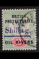 1893  1s On 2d With Type 11 Surch. In Violet, Issued At Old Calabar, SG 37, Very Fine Used. For More Images, Please Visi - Otros & Sin Clasificación