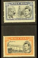 1938  2s 6d Black & Blue And 5s Black & Orange, Perf 13x11½, SG 58/59, Fine Mint. (2 Stamps) For More Images, Please Vis - Nigeria (...-1960)