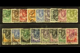 1925-29  Complete Set, SG 1/17, Cds Used, The 1s 6d With A Thin, 7s6d Cleaned Fiscal Cancel, 20s Light Crease. (17) For  - Northern Rhodesia (...-1963)