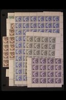 1938-52  NEVER HINGED MINT KGVI DEFINITIVES ACCUMULATION, Includes Good Range Of Values To 9d With Both Perfs Of ½d Brow - Nordrhodesien (...-1963)