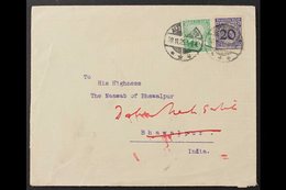 1925  (Nov) Scarce Inward Cover From Germany, Addressed To The Naawab, With Bahawalpur Arrival Cds On Reverse, Some Roug - Bahawalpur