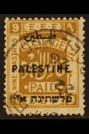 1922  9p Ochre, Wmk Script CA, Perf 14, Ovptd Type 8, SG 82b, Used. Fine And Scarce.  For More Images, Please Visit Http - Palestine
