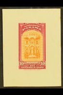 1942  10c Orange And Carmine Golden Altar (as SG 412, Scott 346) - An American Bank Note Company DIE PROOF On Card, Over - Panama