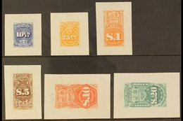 REVENUES  1870 Complete Set Of IMPERF DIE PROOFS Printed In The Issued Colours On Thin Ungummed Wove Paper, Inc 10c Blue - Perú