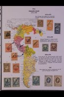 TELEGRAPH STAMPS  1974 To 1904 Range Of Stamps Chiefly Overprinted "Telegraphos" Displayed On A Single Illustrated Exhib - Peru