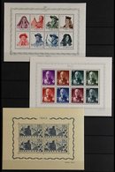 1940-1947 MINIATURE SHEETS  NEVER HINGED MINT GROUP Of All Different Mini-sheets On Stock Pages, Includes 1940 Centenari - Sonstige & Ohne Zuordnung