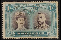 1910-13  1s Purple-black And Blue-green Perf 14 With "Kings Curl" Variety (position 46), SG 152a, Mint With Slightly Nib - Other & Unclassified