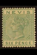 1883  6d Green, SG 32, Mint With Good Colour And Large Part Gum, Small Hinge Thin. For More Images, Please Visit Http:// - San Cristóbal Y Nieves - Anguilla (...-1980)