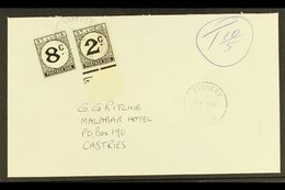 POSTAGE DUES  1975 (21 Nov) Cover Addressed Locally & Posted Without Stamps, Bearing 1952 8c & 1965 2c Postage Duess (SG - St.Lucia (...-1978)