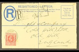 1927  (April) 3d Registered Envelope (opened Out For Display) With Additional 1½d, Pujehun To England, Attractive. For M - Sierra Leona (...-1960)