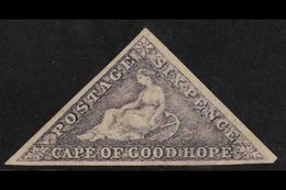 CAPE OF GOOD HOPE.  1862 6d Slate-lilac On Blued Paper, SG 7c, Mint With 3 Good Margins, Lovely Original Colour. A Beaut - Unclassified