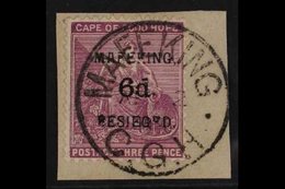 MAFEKING  1900 (23 March - 28 April) 6d On 3d Magenta Cape Of Good Hope (Cabled Anchor Wmk), SG 4, Very Fine Used Tied T - Unclassified