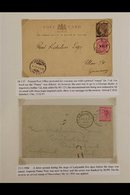 NATAL  1897 - 1910 Four Interesting Covers Written-up On Two Album Pages Includes A Ladysmith Siege Civilian Cover Poste - Zonder Classificatie