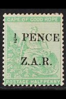 VRYBURG  1899 "½ PENCE Z.A.R." On Halfpenny Green (surcharged COGH), SG 1, Fine Mint For More Images, Please Visit Http: - Unclassified