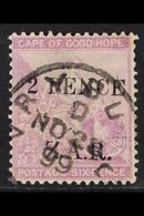 VRYBURG  1899 "2 PENCE Z.A.R." On 6d Mauve (surcharged COGH), SG 3, Fine Used For More Images, Please Visit Http://www.s - Unclassified