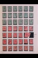 1910-1980 USED COLLECTION  In Hingeless Mounts On Leaves With Duplication, Shades, Postmark Interest, Type & Perforation - Unclassified