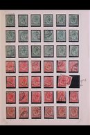 1910-1980 USED COLLECTION  In Hingeless Mounts On Leaves With Duplication, Shades, Postmark Interest, Type & Perforation - Sin Clasificación