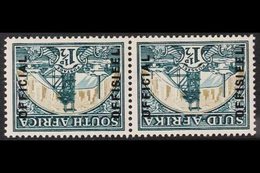 OFFICIAL  1935-49 1½d Green & Bright Gold Watermark Inverted Overprint With FLAG ON CHIMNEY AT RIGHT Variety, SG O22ac,  - Unclassified