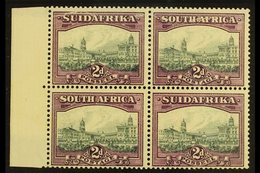 UNION VARIETY  1930-44 2d Slate-grey & Deep Lilac, Watermark Upright, JOINED PAPER VARIETY In A Block Of 4 (join On Top  - Unclassified