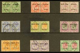 1924-26  KGV Fine Used Definitive Set To 2s6d, Setting  VI, SG 29/37, In Correct Units / Horizontal Pairs. Useful Range  - South West Africa (1923-1990)