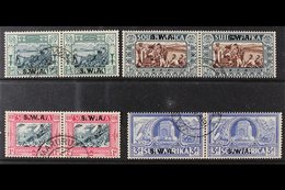 1937  Voortrekker Centenary Memorial Complete Set, SG 105/08, Very Fine Cds Used Horizontal Pairs, Fresh. (4 Pairs = 8 S - South West Africa (1923-1990)