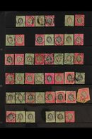 POSTMARKS COLLECTION ON 1901-02 QUEEN VICTORIA ISSUE  A Lovely Range Of Clear To Very Fine Strikes Of Cds's, Oval Regist - Nigeria (...-1960)
