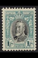 1931  1s Black And Greenish Blue, Perf 11½, Geo V, SG 23a, Very Fine Mint. For More Images, Please Visit Http://www.sand - Southern Rhodesia (...-1964)
