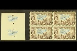 1953  ½d Cecil Rhodes, As SG 71,  Imperf Vertical Punched Imperf Plate Proof Of The Central Design In Issued Colour. For - Rodesia Del Sur (...-1964)